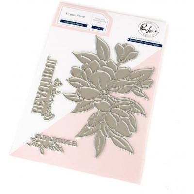 Pinkfresh Studio Press Plate - Magnificent Magnolia